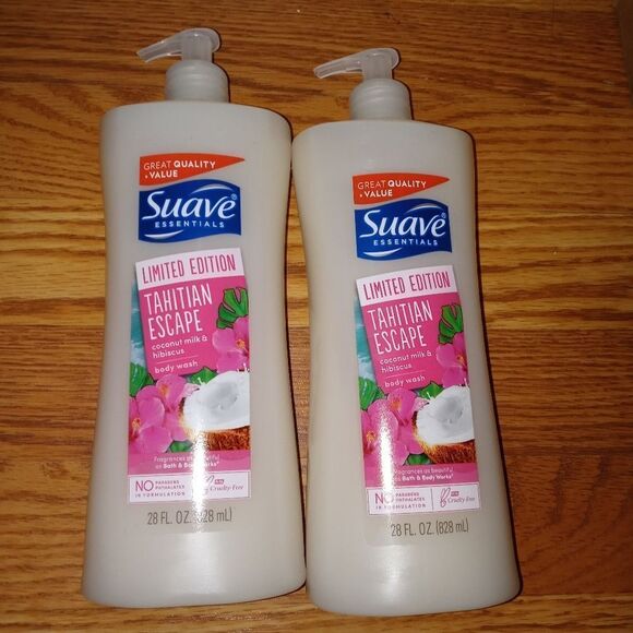 Suave Essentials Tahitian Escape Body Wash 28 pack of 2 - Picture 2 of 5